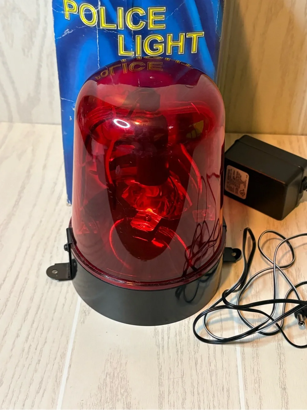 Vintage Party Rotating Flashing DJ Light Red Motion Police Tested